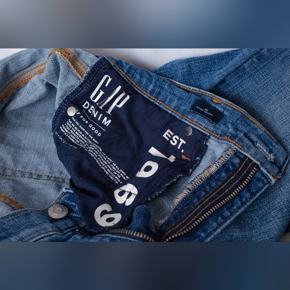 Gap 1969 classic straight blue jeans 30 - Picture 3 of 5